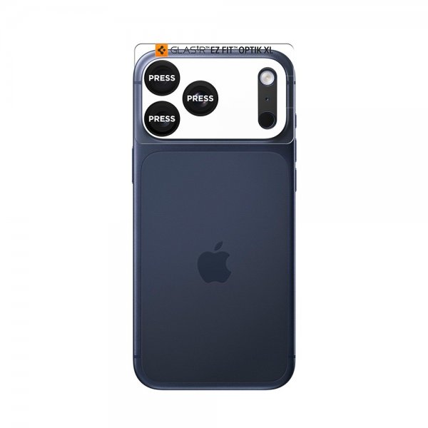 Spigen iPhone 17 Pro Max Kamerabeskytter Glas.tR EZ Fit Optik Pro XL Svart