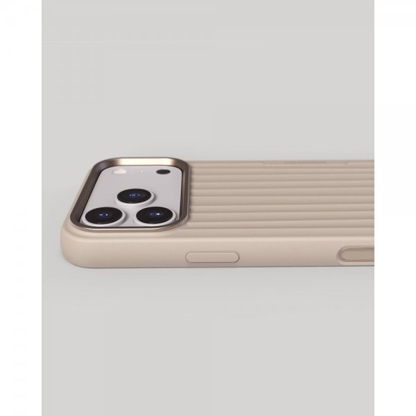 Nudient iPhone 17 Pro Max Deksel Bold Case MagSafe Linen Beige