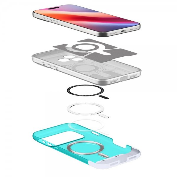 Spigen iPhone 17 Pro Max Deksel Classic C1 MagFit Bondi Blue