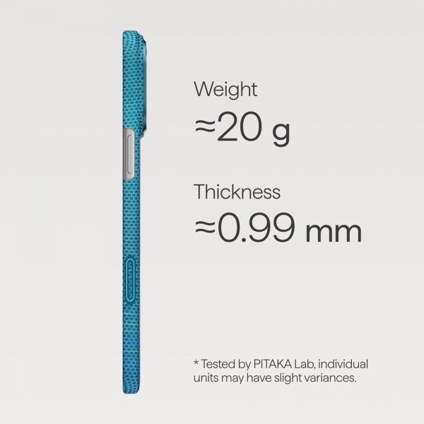 Pitaka iPhone 17 Pro Max Deksel Edge Lucid Blue