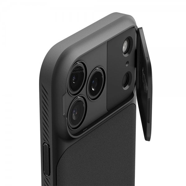 Spigen iPhone 17 Pro Max Deksel Optik Armor MagFit Svart