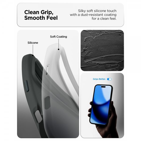 Spigen iPhone 17 Pro Max Deksel Silicone Fit MagFit Abyss Green