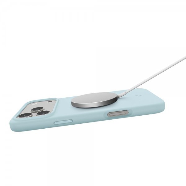 Spigen iPhone 17 Pro Max Deksel Silicone Fit MagFit Mute Blue