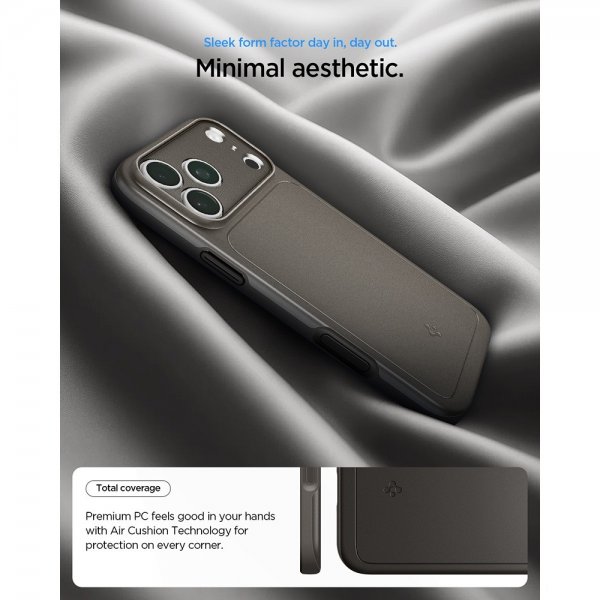 Spigen iPhone 17 Pro Max Deksel Thin Fit MagFit Gunmetal