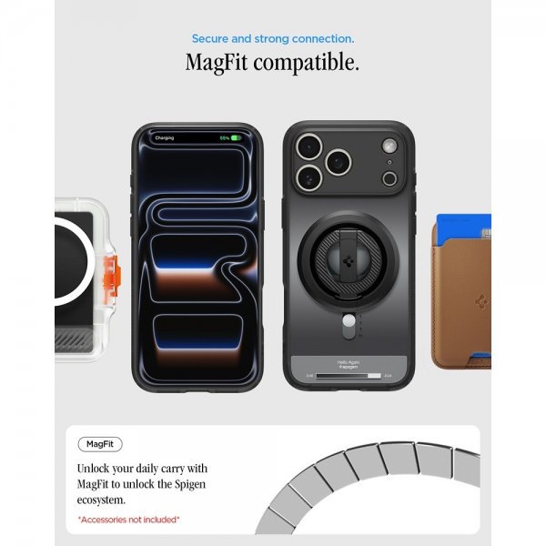 Spigen iPhone 17 Pro Max Deksel Ultra Hybrid Classic MagFit Svart