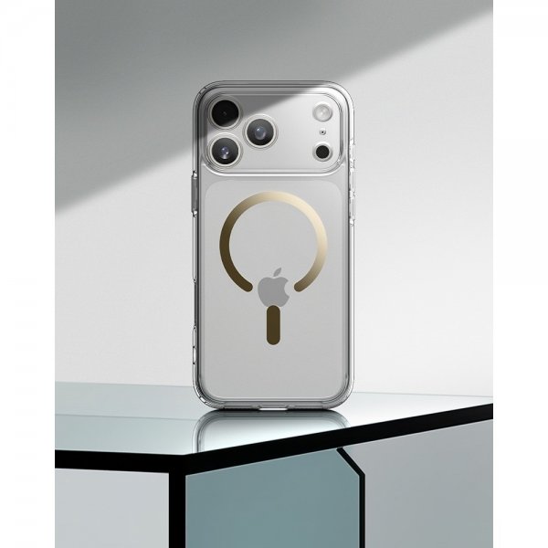 Spigen iPhone 17 Pro Max Deksel Ultra Hybrid MagFit Clear Gold