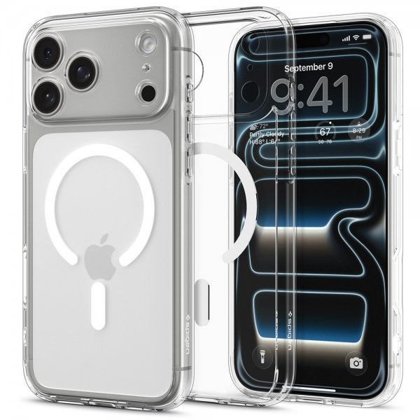 Spigen iPhone 17 Pro Max Deksel Ultra Hybrid MagFit Clear White