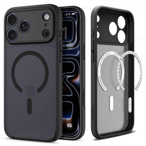 Spigen iPhone 17 Pro Max Deksel Ultra Hybrid MagFit Frost Black