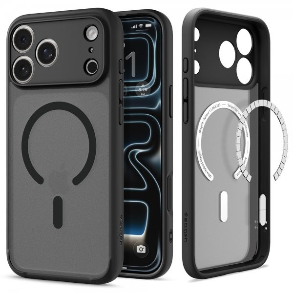 Spigen iPhone 17 Pro Max Deksel Ultra Hybrid MagFit Frost Black