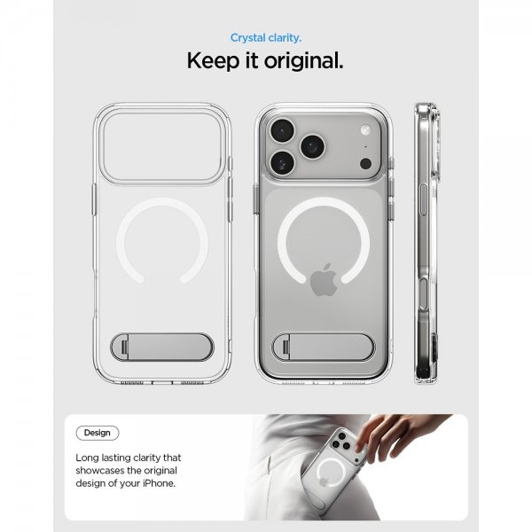 Spigen iPhone 17 Pro Max Deksel Ultra Hybrid S MagFit Clear White