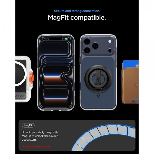 Spigen iPhone 17 Pro Max Deksel Ultra Hybrid T MagFit Matte Blue