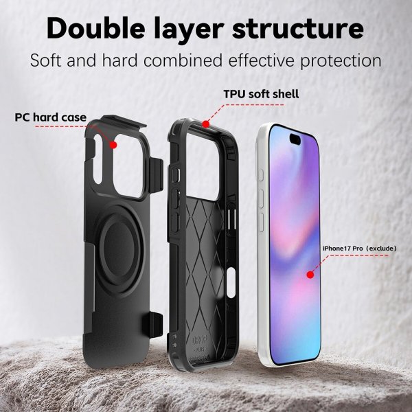 4smarts iPhone 17 Pro Deksel Defend Etui Ultimag Svart