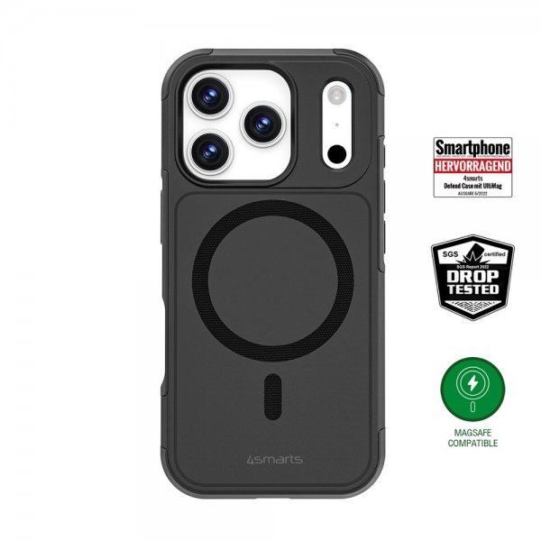 4smarts iPhone 17 Pro Deksel Defend Etui Ultimag Svart