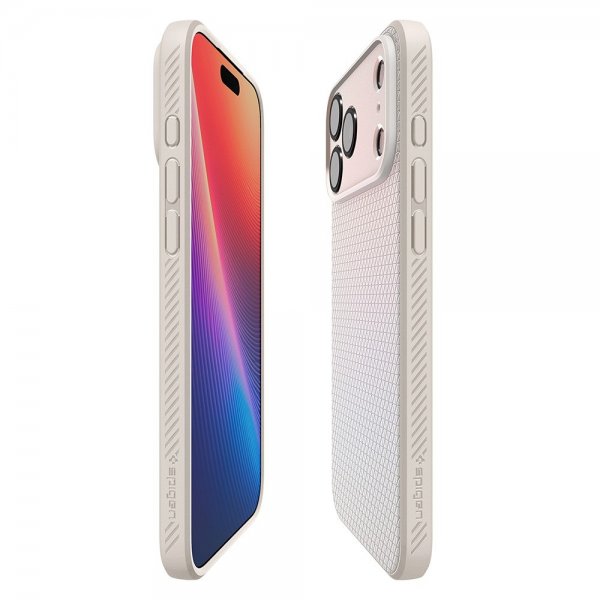 Spigen iPhone 17 Pro Deksel Liquid Air Natural Titanium