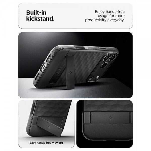 Spigen iPhone 17 Pro Deksel Parallax S MagFit Matte Black
