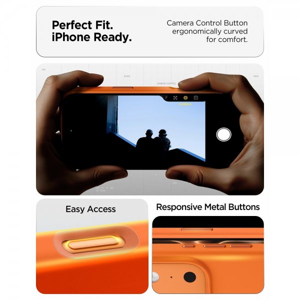 Spigen iPhone 17 Pro Deksel Silicone Fit MagFit Cosmic Orange