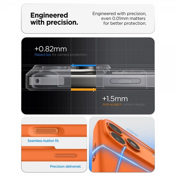 Spigen iPhone 17 Pro Deksel Silicone Fit MagFit Cosmic Orange
