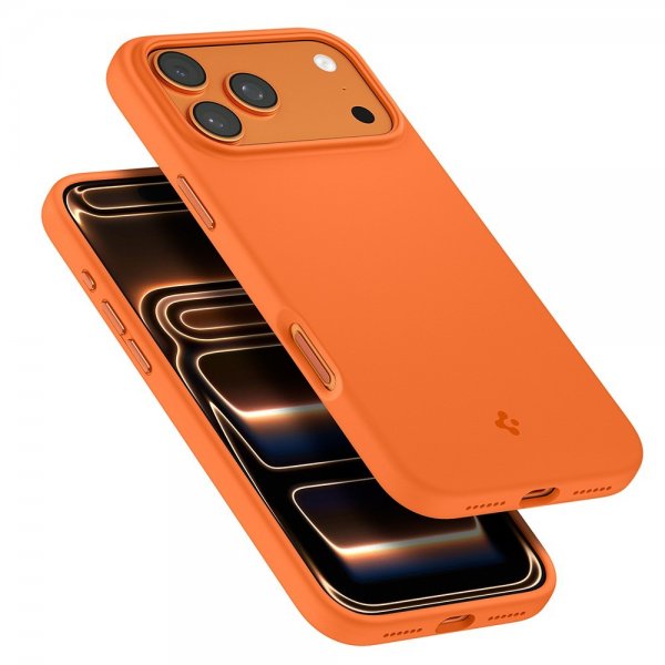 Spigen iPhone 17 Pro Deksel Silicone Fit MagFit Cosmic Orange