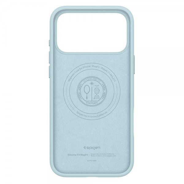 Spigen iPhone 17 Pro Deksel Silicone Fit MagFit Mute Blue
