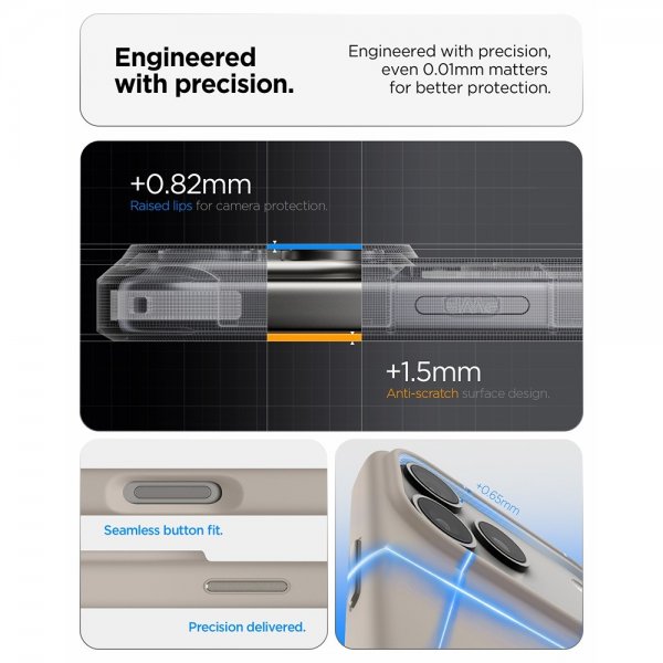 Spigen iPhone 17 Pro Deksel Silicone Fit MagFit Stone