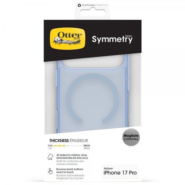 Otterbox iPhone 17 Pro Deksel Symmetry Clear MagSafe Blue Bliss