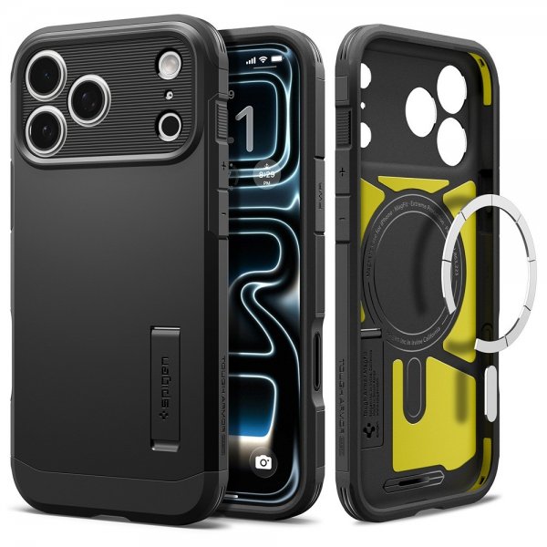Spigen iPhone 17 Pro Deksel Tough Armor T MagFit Svart