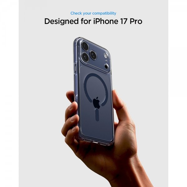 Spigen iPhone 17 Pro Deksel Ultra Hybrid MagFit Clear Deep Blue