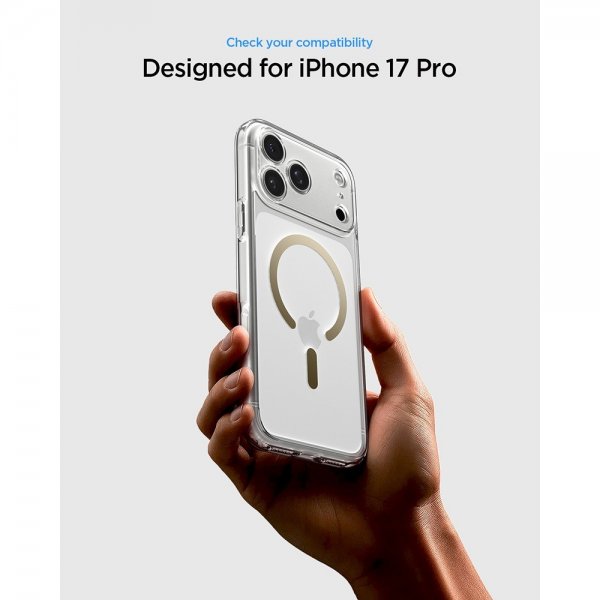 Spigen iPhone 17 Pro Deksel Ultra Hybrid MagFit Clear Gold