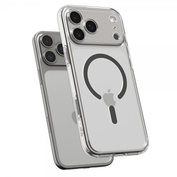 Spigen iPhone 17 Pro Deksel Ultra Hybrid MagFit Clear Graphite