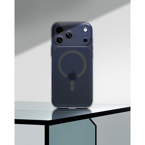 Spigen iPhone 17 Pro Deksel Ultra Hybrid MagFit Clear Graphite