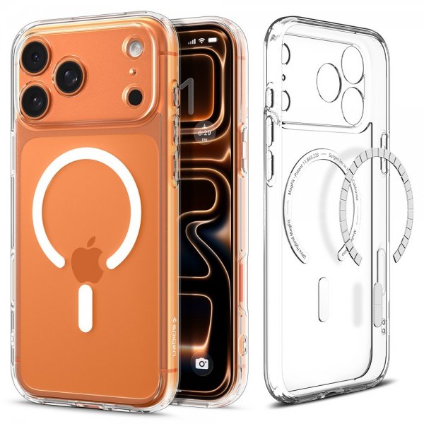 Spigen iPhone 17 Pro Deksel Ultra Hybrid MagFit Clear White