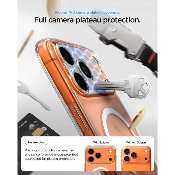 Spigen iPhone 17 Pro Deksel Ultra Hybrid MagFit Frost White
