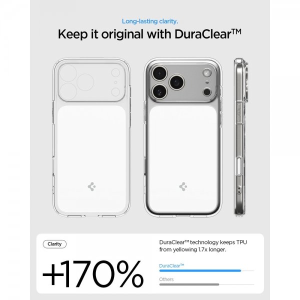 Spigen iPhone 17 Pro Deksel Ultra Hybrid T MagFit Glossy White