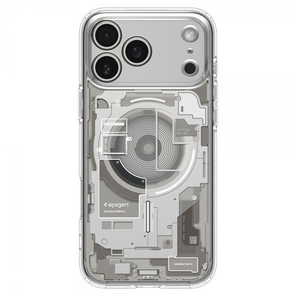 Spigen iPhone 17 Pro Deksel Ultra Hybrid Zero One MagFit Natural Titanium
