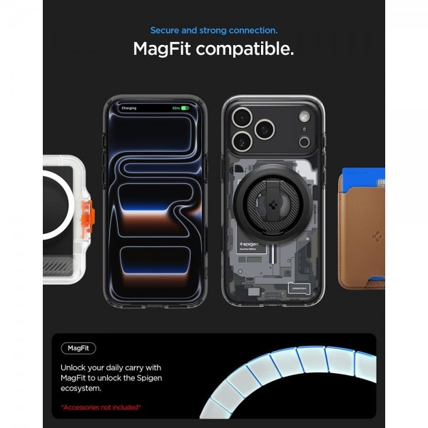 Spigen iPhone 17 Pro Deksel Ultra Hybrid Zero One MagFit Svart