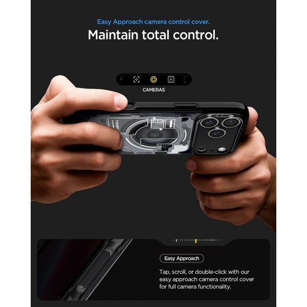 Spigen iPhone 17 Pro Deksel Ultra Hybrid Zero One MagFit Svart