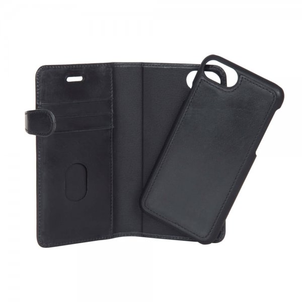 Buffalo iPhone 6/6S/7/8/SE Etui Buffalo Löstagbart Deksel Svart