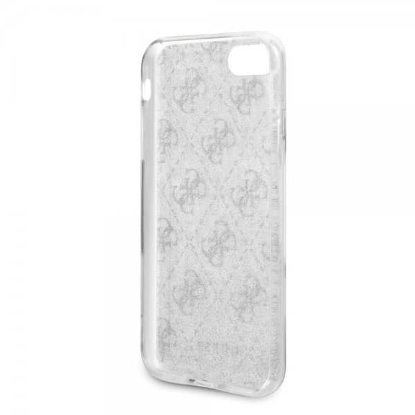Guess iPhone 7/8/SE Deksel Glitter Cover Peony Sølv