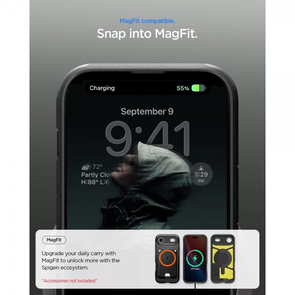 Spigen iPhone Air Deksel Tough Armor T MagFit Svart