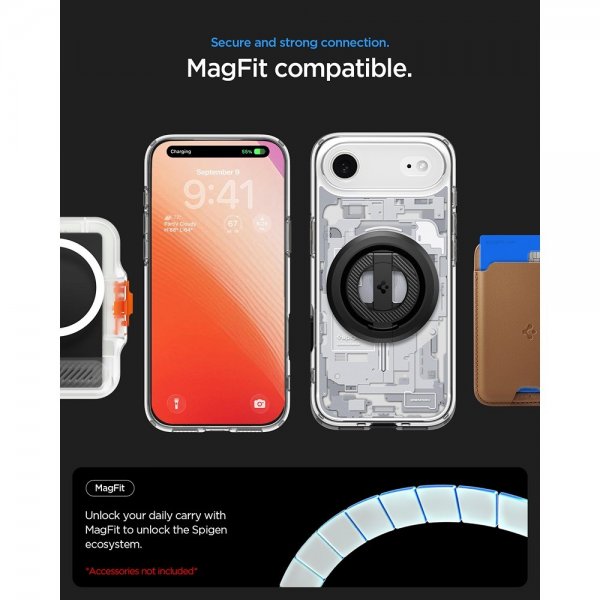 Spigen iPhone Air Deksel Ultra Hybrid Zero One MagFit Natural Titanium