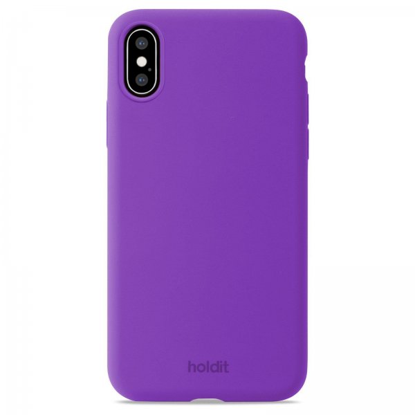 holdit iPhone X/Xs Deksel Silikon Bright Purple