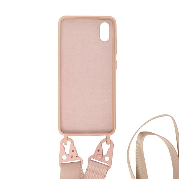 iPhone Xs Max Deksel med Kjede Rosa