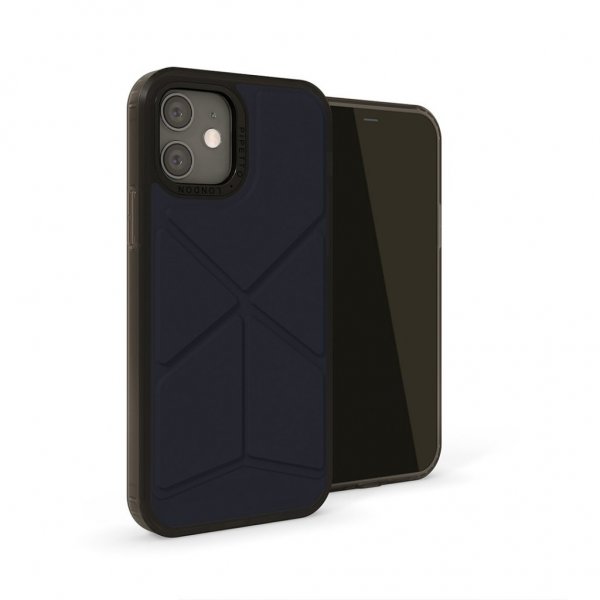 Pipetto iPhone 12 Mini Skal Origami Snap Mörkblå
