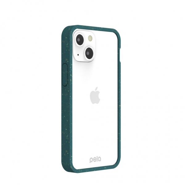 Pela iPhone 13 Mini Deksel Clear Grønn