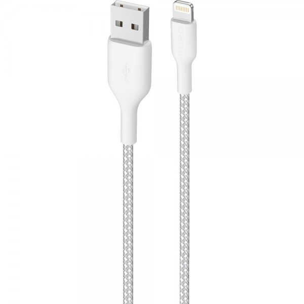 Puro Kabel Ultra Strong Fabric Cable USB-A/Lightning 2m Hvit