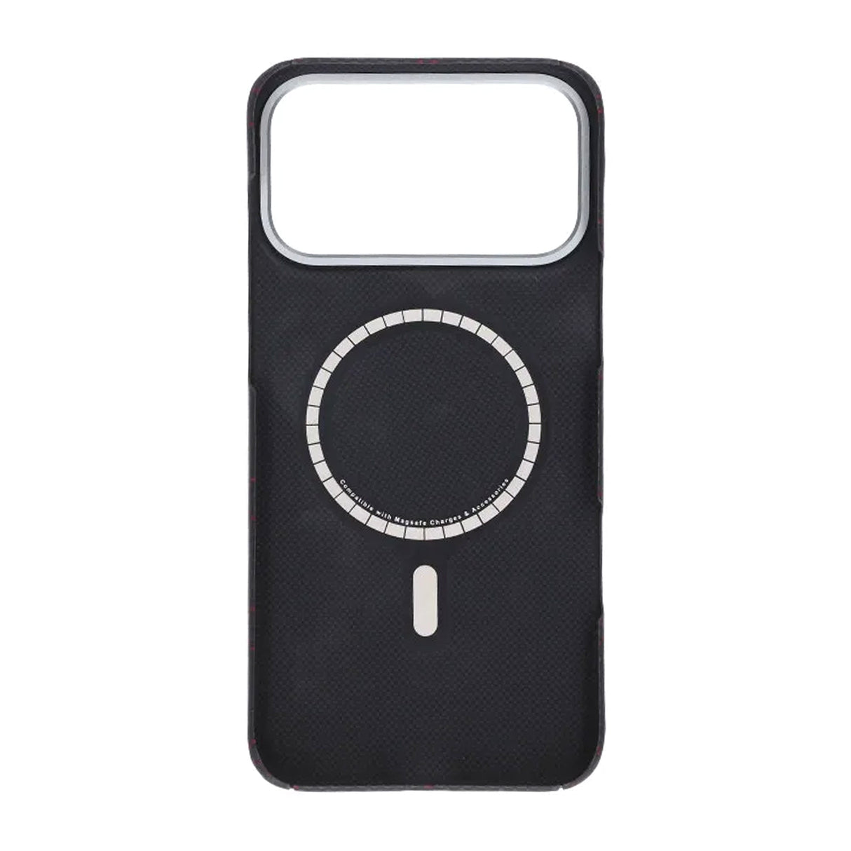 iPhone 17 Pro Max Deksel Kevlar MagSafe Svart-rødt rutemønster