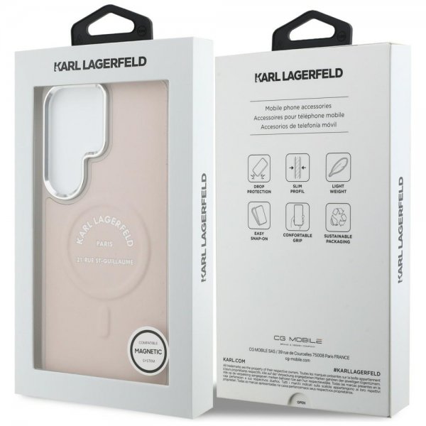 Karl Lagerfeld Samsung Galaxy S26 Ultra Deksel Embossed MagSafe RSG Rosa