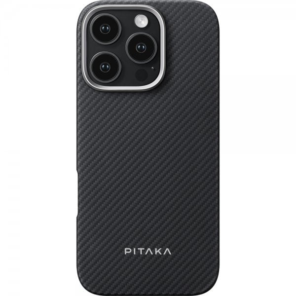 Pitaka iPhone 16 Pro Deksel Ultra-Slim Case MagSafe Black/Grey Twill