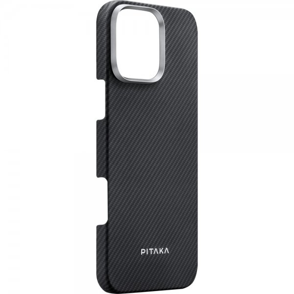 Pitaka iPhone 16 Pro Deksel Ultra-Slim Case MagSafe Black/Grey Twill