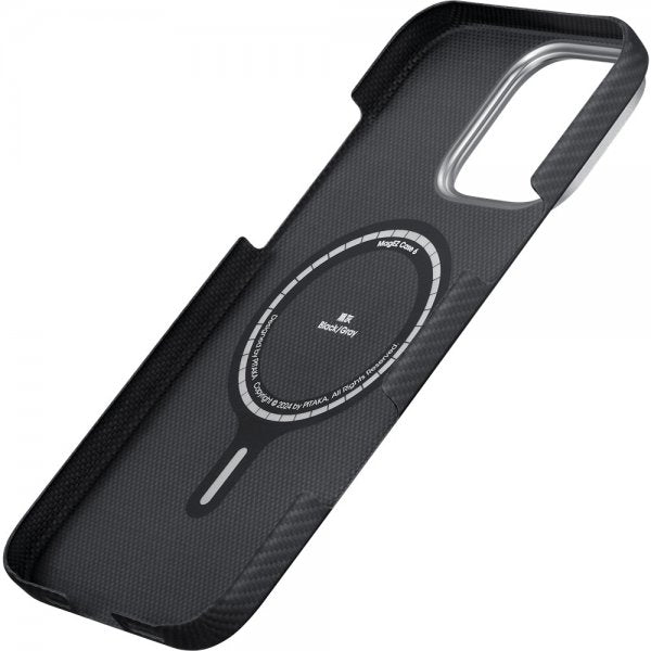 Pitaka iPhone 16 Pro Deksel Ultra-Slim Case MagSafe Black/Grey Twill